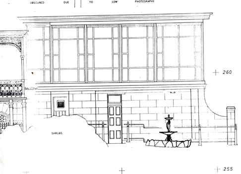 Plan - A3 Side elevation showing the new fountain