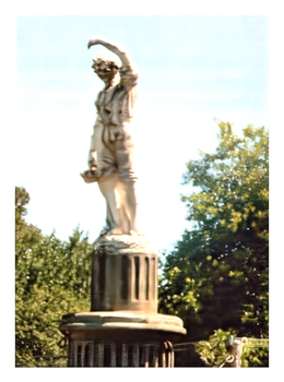 Colour photo of the statue
