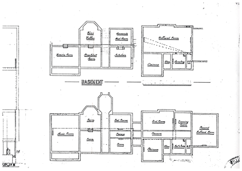 Plan Basement and ground floor - 1 A3 Sheet - stamped with William C Vahland Architect Sandhurst