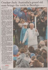 Newspaper - Jack Lockett Collection: Five Newspaper cuttings referring to Jack Lockett, July, August 2000