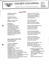 Newsletter - Golden Gleanings, 2019
