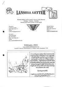 Document - Bulletin book of the Y Service Club of Eaglehawk - Women Inc. March 2015 - May 2021, 13/3/2011