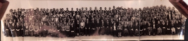 Costume - Skidmore Collection: Aust. Knitting Mills Pty. Ltd. Bendigo - B&W photograph of factory and office staff, 9th May 1934, 1934