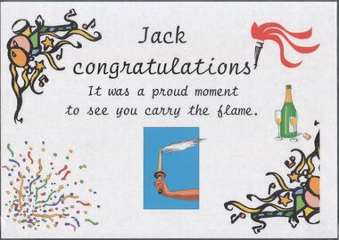 Work on paper - Jack Lockett Collection: Jack Congratulations, 2000