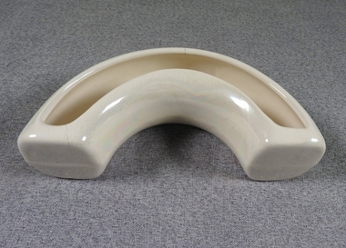 Ceramic - Raynham Vase, white semicircular, Raynham Ceramic Pty. Ltd, 1948 - 1964