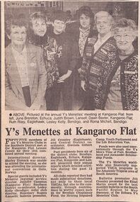Article - Y's Menettes at Kangaroo Flat, 1973