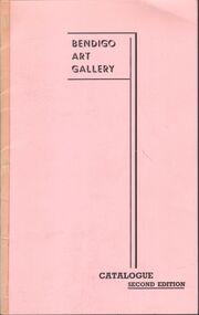 Book - Griffith Collection: 'BENDIGO ART GALLERY CATALOGUE SECOND EDITION', 1975-6