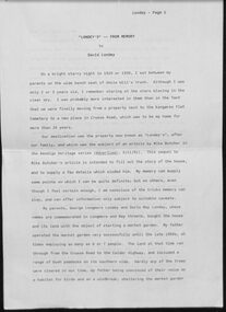 Journal - Edith Perry Collection: Londey's - From Memory, 1990s