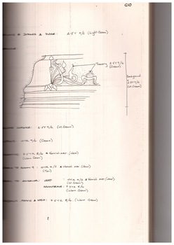 Typical Page of the report describing a ceiling cornise.