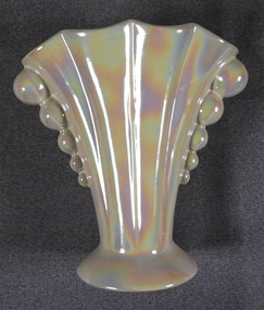 Ceramic - Raynham Vase, tall white fan shape, Raynham Ceramic Pty. Ltd, 1948 - 1964