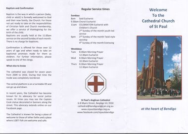 Pamphlet - Griffith Collection: St Paul's Cathedral Bendigo, Unknown