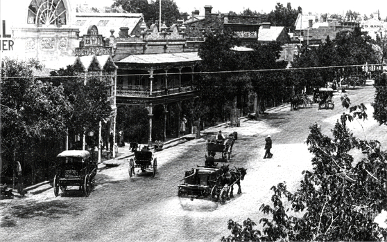 Black and White Photo of Hargreaves Street in 1908 - Scanned from the article