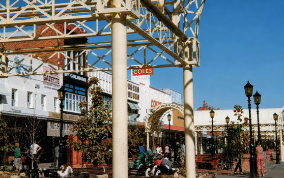 The Mall that was opened in 1982, colour photo scanned from the article