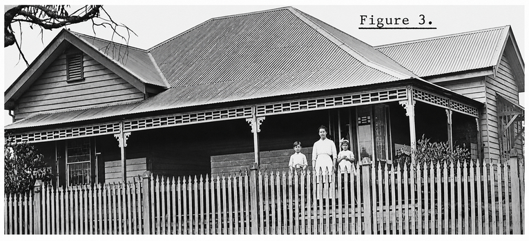 Black and White photo of the Taylor house in Panton Street - Scanned from the transcript - Only a representation of the original photo.