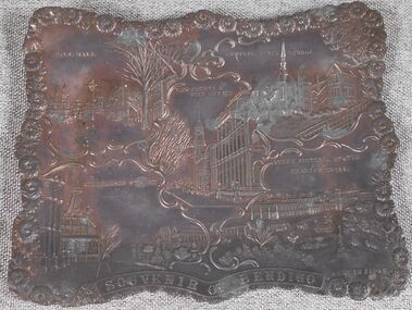 Souvenir - Copper Tray: Souvenir of Bendigo, Unknown