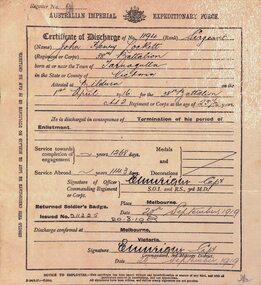 Document - Jack Lockett Collection: