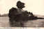 11731.094 This black-and-white card shows a large rock formation rising from the sea. On the card is printed “view of Matsushima”. The Japanese is printed from right to left and reads 仁王島（松島百景）, translating as “Niō Island (One Hundred Views of Matsushima).”