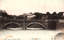 This black-and-white card shows a stone arched bridge across a moat in front of the Imperial Palace grounds. On the card is printed “FRONT VIEW OF IMPERIAL PALACE” The Japanese is printed right-to-left. Read in modern order, it is: 二重橋（東京名勝）English translation: “Nijūbashi (Famous sight of Tokyo).” 二重橋 literally means “Double Bridge.”