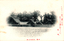 This black-and-white card shows traditional shrine buildings behind a timber fence and trees. The Japanese translates as “Ise — Main Sanctuary of the Outer Shrine.”