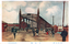 This coloured card shows a steel bridge with pedestrians and vehicles. On the card is printed “Azumabashi.” The Japanese translates as:
吾妻橋 — “Azuma Bridge”
東京名所 — “Famous places of Tokyo” / “Tokyo sights”
