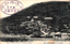 This black-and-white card shows buildings extending up a wooded mountainside. On the card is printed “Whole view of Zozu mt. Kotohira, Sanuki.” and “讃岐金刀比羅象頭山全景”. The Japanese 讃岐金刀比羅象頭山全景 translates as “Complete view of Mount Zōzu at Kotohira, Sanuki.” The purple stamp also contains “参拝記念”, “金刀比羅宮” and “5.7.8”. The Japanese translates as:
参拝記念 — “Commemorative visit to the shrine”
金刀比羅宮 — “Kotohira-gū Shrine”