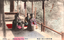 This coloured card shows four women seated on a covered veranda overlooking a wooded setting. On the card is printed “(K139) Minomo Park Near Kobe.” and “攝津箕面公園の觀楓”. The Japanese 攝津箕面公園の觀楓 translates as “Maple viewing in Minoo Park, Settsu.”