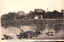 This black-and-white card shows Shinobazu Pond in Tokyo, with lotus plants covering much of the water and temple buildings beyond. On the card is printed “The Shinobazuike Ponb Tokyo” and “（東京名所）上野不忍池”. Japanese translation: 東京名所 — “Famous place/sight of Tokyo.” 上野不忍池 — “Shinobazu Pond, Ueno.” Together: “(Famous sight of Tokyo) Shinobazu Pond, Ueno.”
