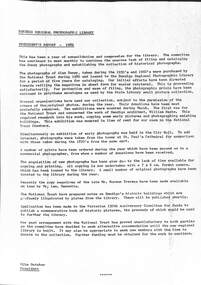 Document - Mike Butcher Collection: Bendigo Regional Photographic Library, 1982