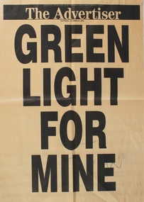 Newspaper - Green Light For Mine, Undated but possibly early 2000's