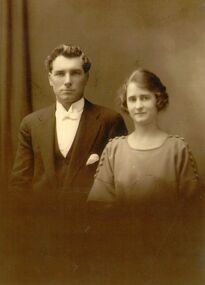 Photograph - Jack Lockett Collection: 'Wedding of Jack Lockett and Maybell ('Doll') Ingwersen in Ouyen, 18th September 1923', 1923