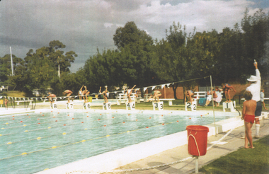 Photograph - In The Swim Collection: Bendigo East Swimming Pool, Undated but possibly 1980's