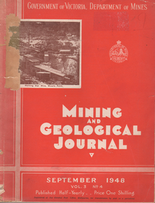 Book - Kairn Collection: Mining & Geological Journal, Department of Mines, Victoria, September 1948