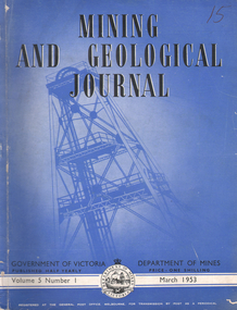Book - Kairn Collection: Mining & Geological Journal, Department of Mines, Victoria, March 1953