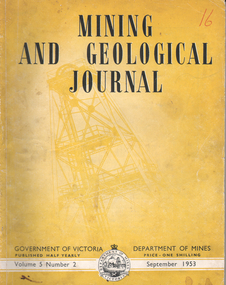 Book - Kairn Collection: Mining and Geological Journal, Department of Mines, Victoria, September 1953