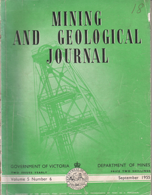 Book - Kairn Collection: Mining and Geological Journal, Department of Mines, Victoria, September 1955