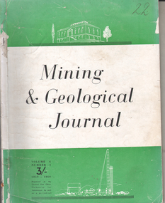 Book - Kairn Collection: Mining and Geological Journal, Department of Mines, Victoria, 1959 - 1960