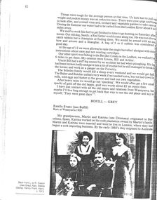 Literary work - Jack Lockett Collection: 'Biographical details of the Bofill family', Unknown