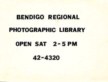 Document - Mike Butcher Collection: Bendigo Regional Photographic Library
