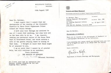 Document - Mike Butcher Collection: Bendigo Regional Photographic Library, 1981