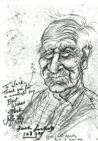 Drawing - Jack Lockett Collection: Jack Lockett's 108th birthday, 1999
