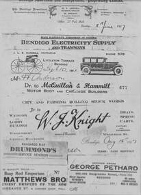 Ephemera - Edith Perry Collection: Advertisements for Kangaroo Flat businesses