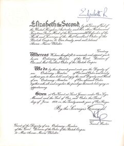 Award - MBE: Certificate and Medals awarded to Annie Mavis Webster 1978, 1978