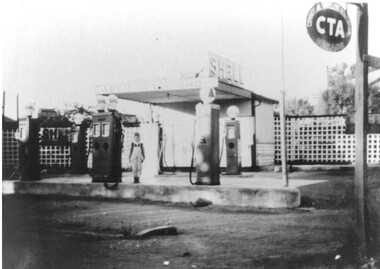 Photograph - Edith Perry Collection: Drummond's Garage 1954