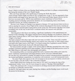 Document - Oscar's Walk, Bendigo