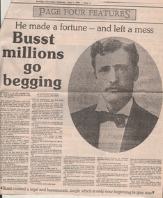 Newspaper - Horatio St. Vincent Busst