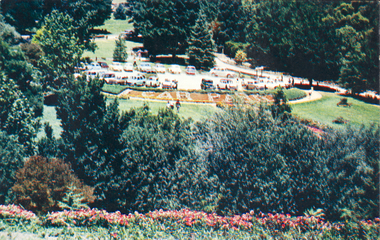 Postcard, The Car Park at Maroondah Reserve, c.1940