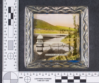 Glass Bowl, Maroondah Dam, Healesville Souvenir, 1930s - 1940s