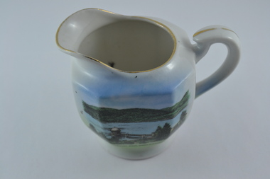 Souvenir Porcelain Milk Jug, 1910-1930