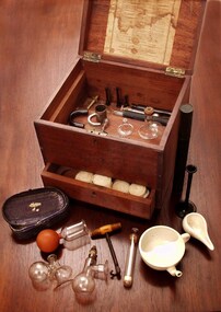Midwifery box used by midwife Mary Howlett, c. 1866 - 1920