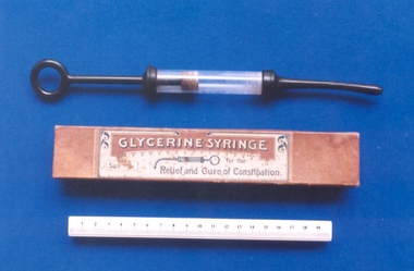 Rectal glycerin syringe with original box